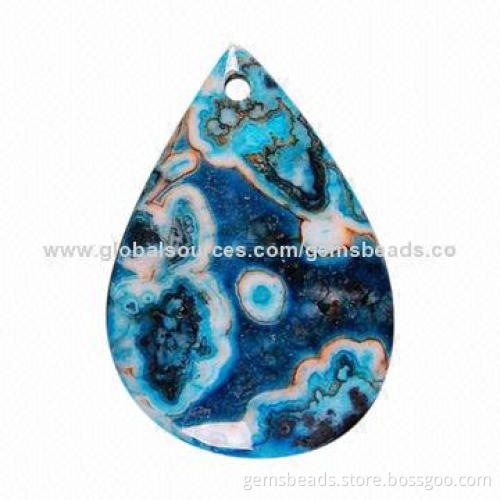 Gemstone Pendant in Pear Shape, 35*50mm Size